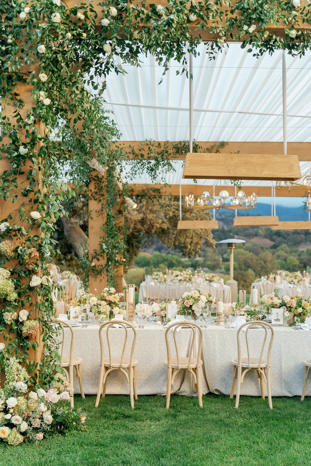 Curated reception details and place settings